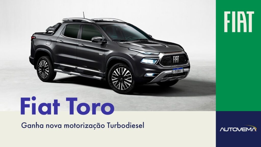 Fiat Toro Turbodiesel 2025 na versão Volcano e Ranch com mais potência e economia.